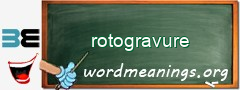 WordMeaning blackboard for rotogravure